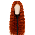 Burnt Orangw 13x4 Frontal Wig- Deep Wave